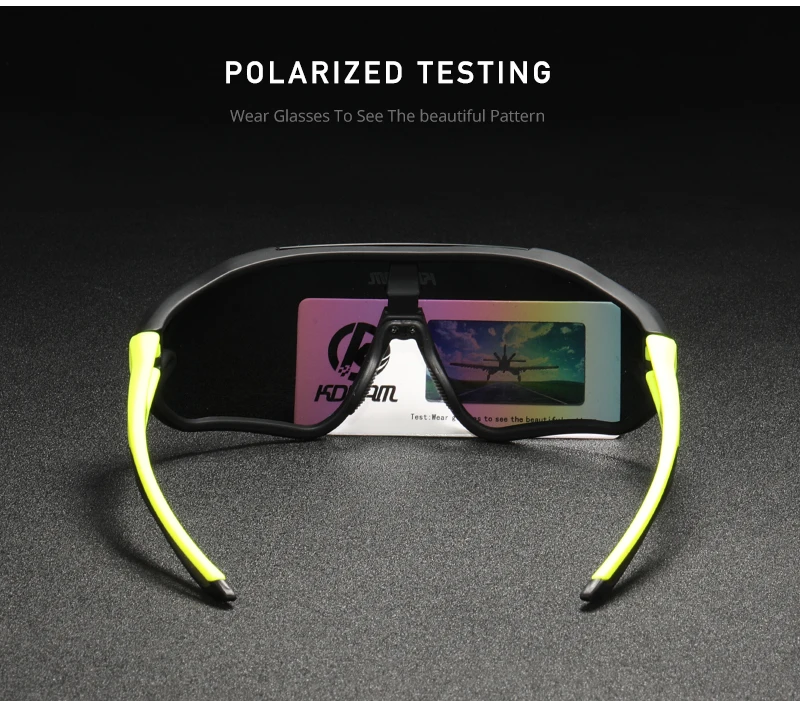 KDEAM Langlebige TR90 Herren-Sport-Sonnenbrille, polarisiert, kratzfest, 1,1 mm dick, Linsenbeschichtung, Sonnenbrille für Herren, KD0801 – Detail 2