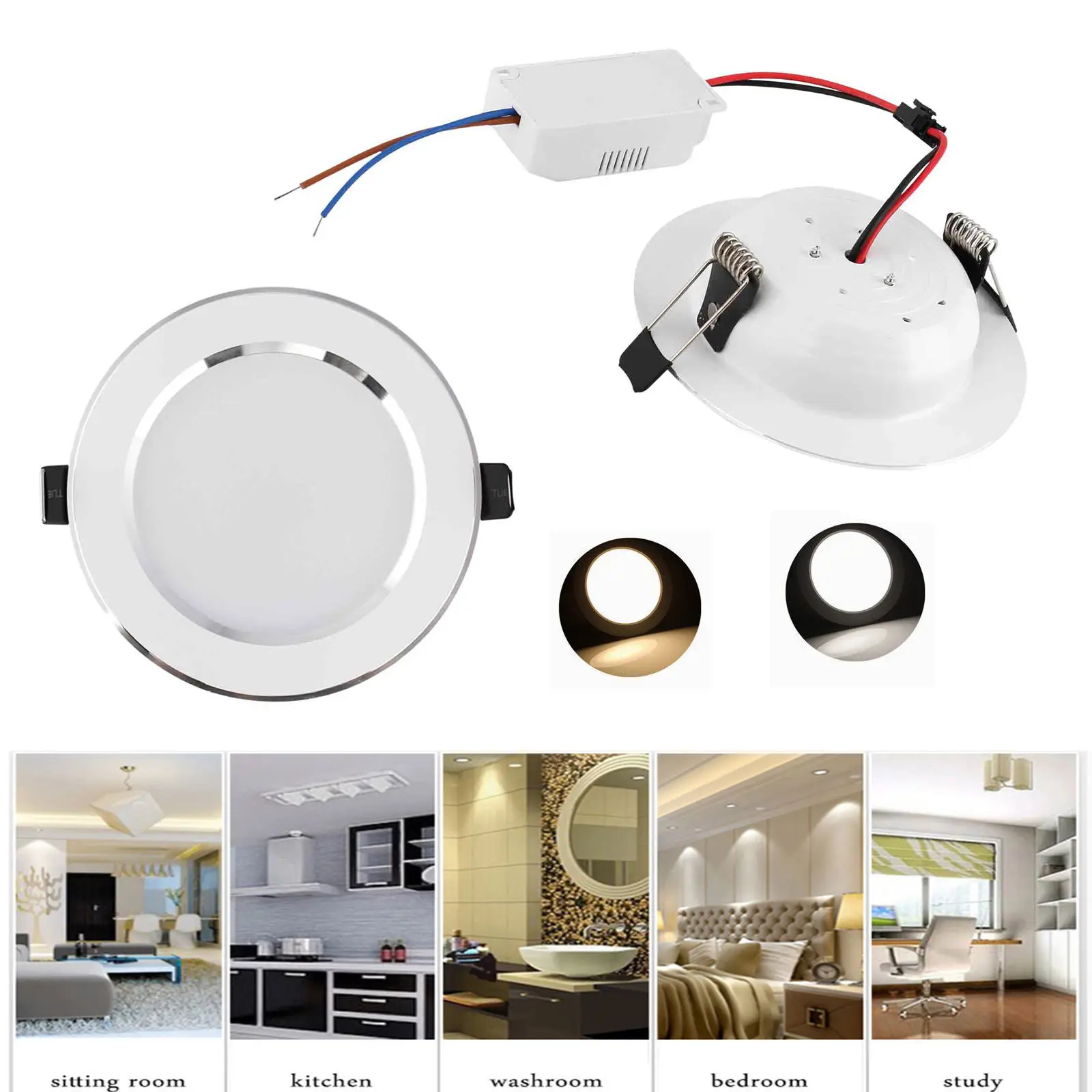 Imagem -06 - Downlights Led 21w 18 15 12 110v 220v Downlight Teto Lâmpadas Leds Lâmpada do Teto para Casa Iluminação Interior 10 Peças Lote