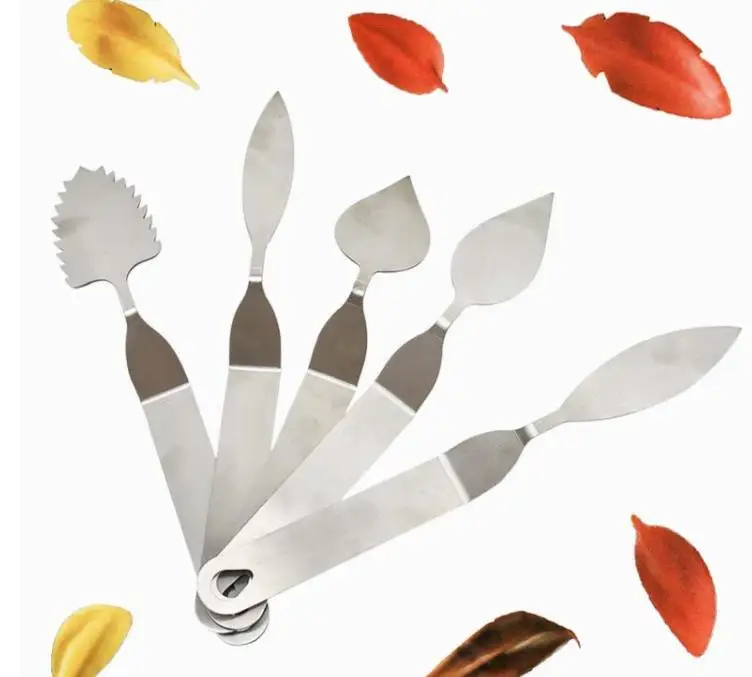 

100pcs Stainless Steel Chocolate Feather Leaf Knife Modeling Making Tools Chocolate Mousse Cake Decoration Tools SN3978