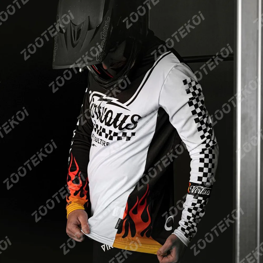 Virtuous Vrts Mtb Motocross Jersey Bicycle Bmx Mountain Downhill Bike Clothing Enduro Racing Shirt Breathable Cycling Jerseys Dh