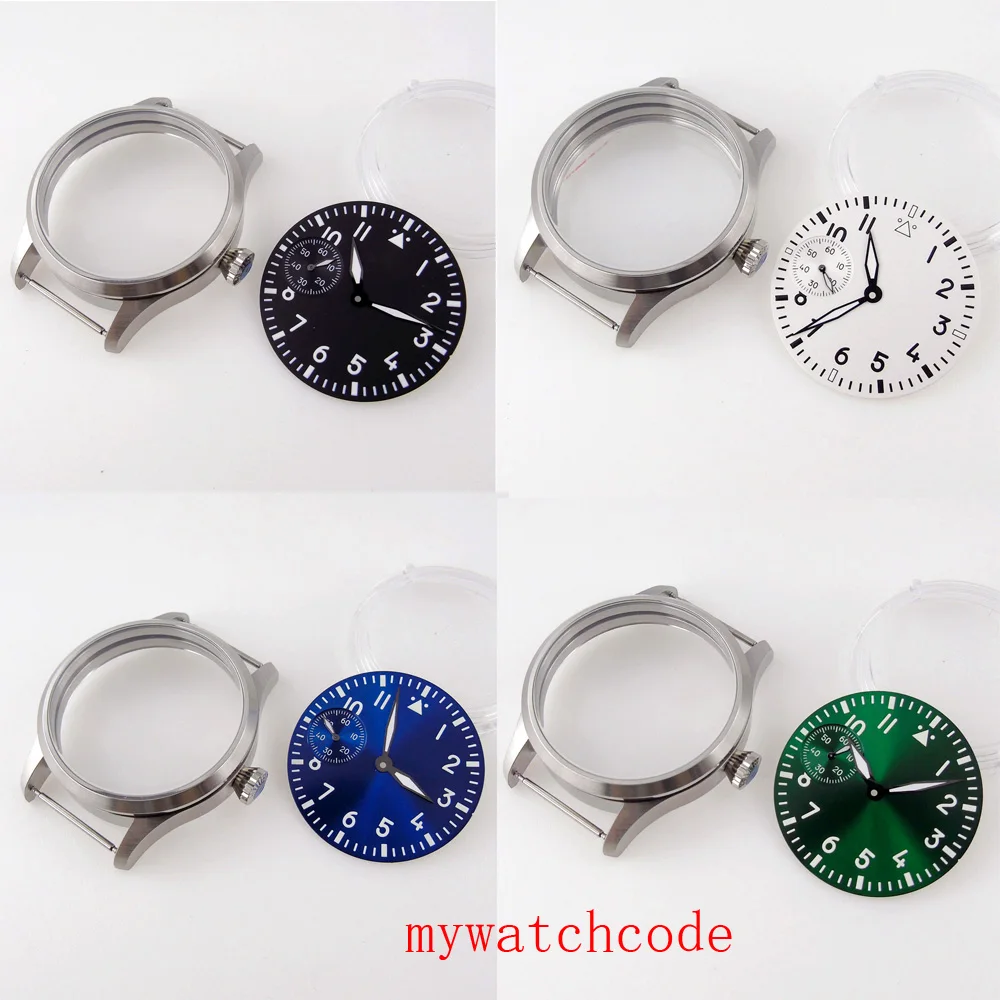 

For ETA 6497 ST 3600 Movement New 37mm Black White Blue Green New Watch Dial Lumious Index Wristwatch Parts