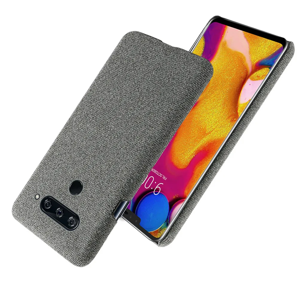 

Anti-slip Ultra Thin Fabric Cloth Case For LG V40 ThinQ Anti-Drop Phone Bag Fitted Cover For LG V40 V40ThinQ V405, LM-V405 V409N