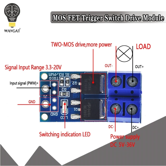 1/10 sztuk 15A 400W MOS FET przełącznik spustowy moduł napędowy Panel sterowania regulatora PWM dla arduino