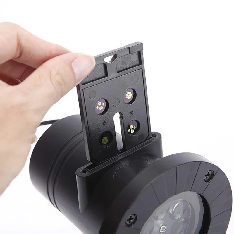 12 Patterns Christmas Laser Snowflake Projector Lamp Halloween Outdoor LED Disco Lights Home Garden Star Light Indoor Decoration