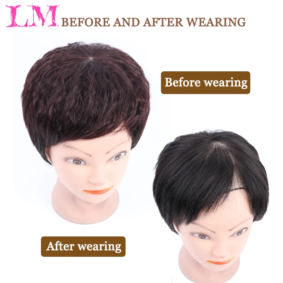 LM Bangs Hair 3D Air Hair Bangs Fringe Clip In Bangs Hair Extensions Wigs Hair Pieces Bangs Toupees Toppers For Hair Loss