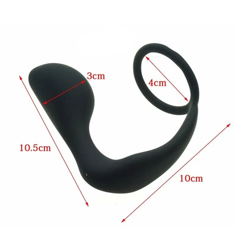 WAKEWAY Penis Ring Prostate Massager Male Anal Plug Wholesale Wearable Silicone Anal Masturbation Stick Delayed Ejaculation