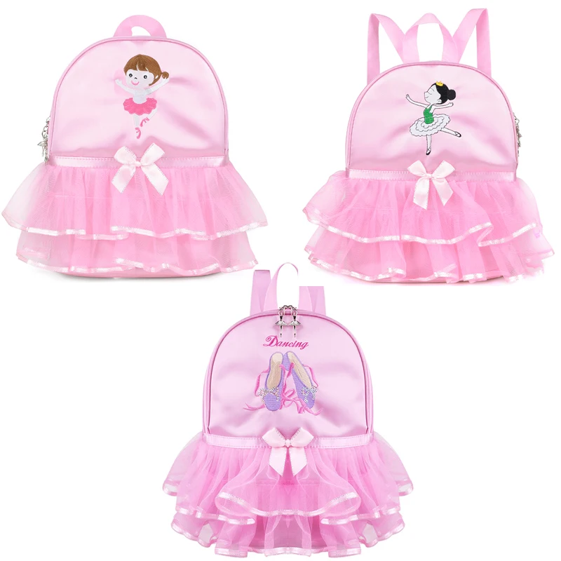 Girl Dance Bag for Girls Dance Ballet Bag For Girls Baby Children Tutu Ballerina Bag Gymnastics Backpack Kid Embroidered Handbag