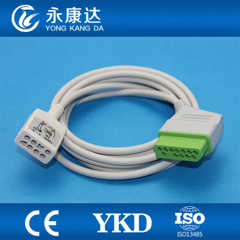 

FORNihon Kohden 12pin Plug ECG Trunk Cable Fit For 6-lead Adapter For Patient Monitor With CE&ISO13485 Medical TPU Free Shipping