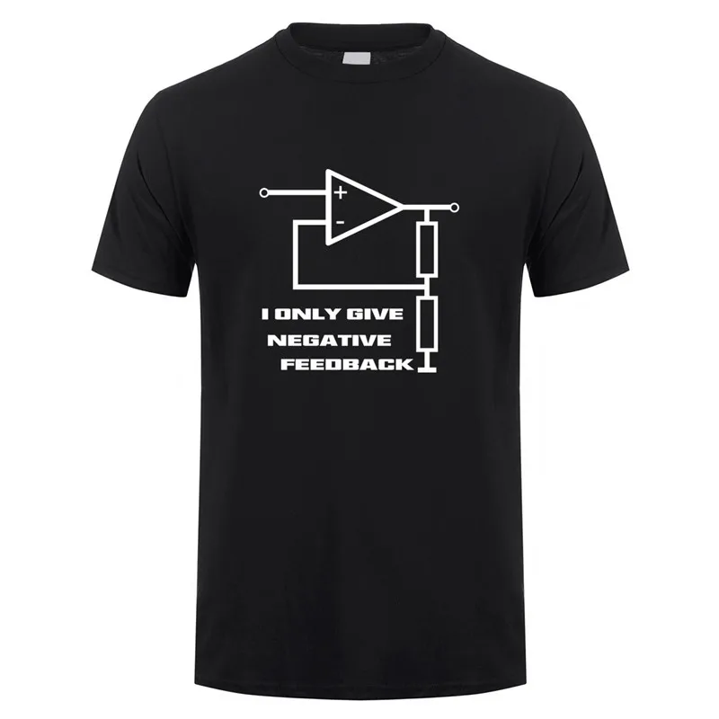 Funny I Give Negative Feedback Engineer T Shirt Men Short Sleeve Cotton T-shirts Mans Camisetas Gift JL-065