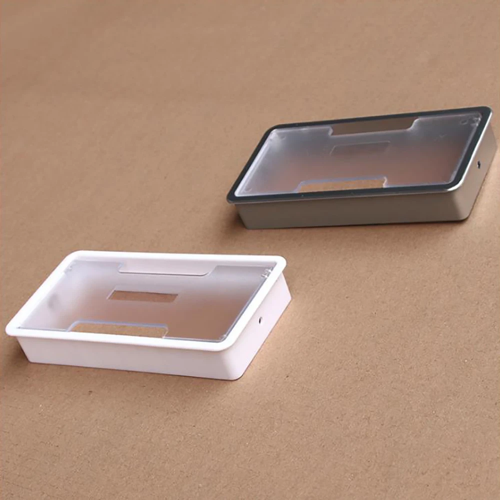 1Pcs Computer Desktop Threading Box 80x160MM For Desk Tabletop Cable Box Line Desk Line Hole Cover Square Plastic Cable Box