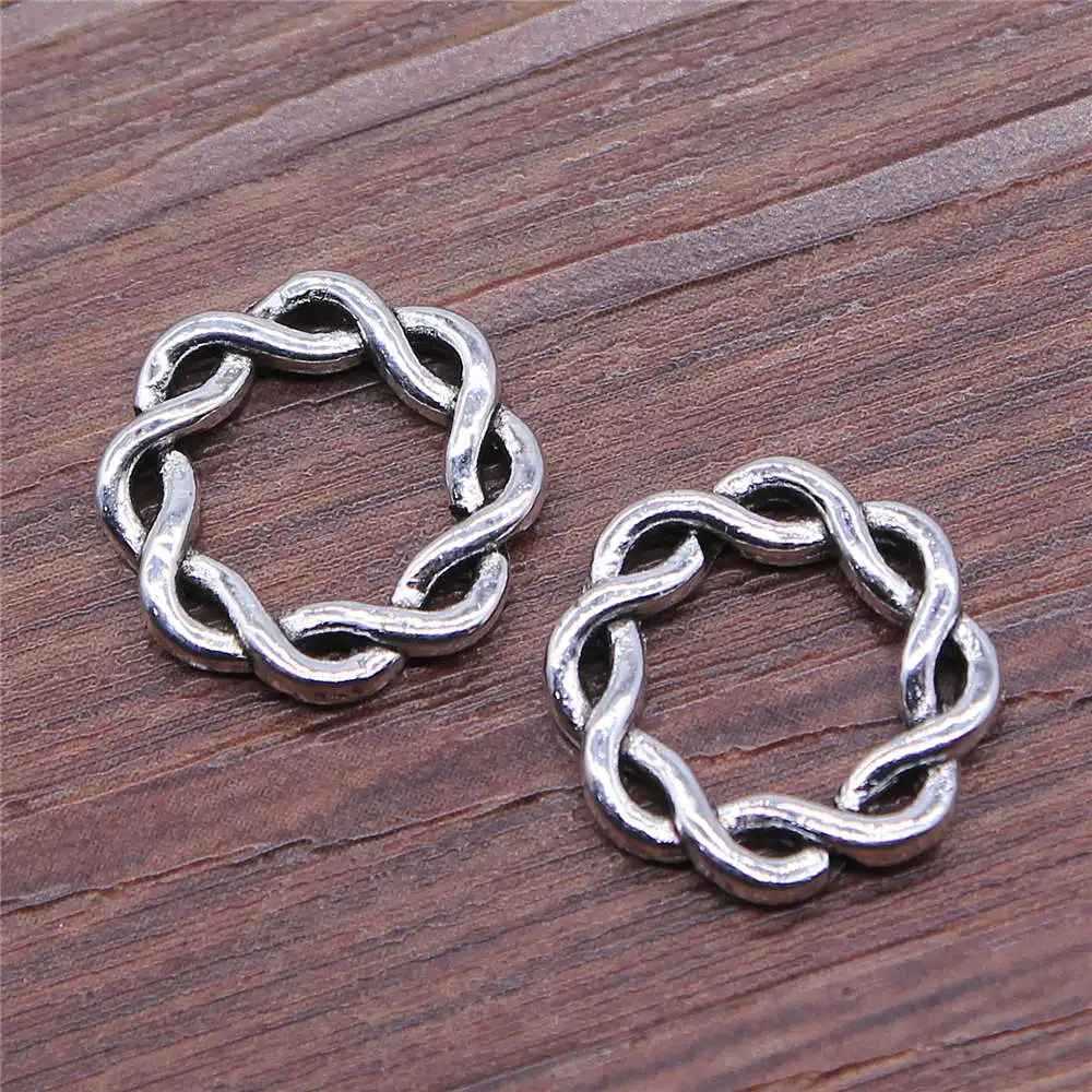 Hot 10pcs Rope Circle Connector Charms For Bracelet Necklace Jewelry Diy Craft Accessory