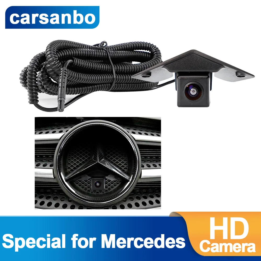 Carsanbo HD Night Vision Front View Camera for Cars Mercedes Vito Viano A B C E G GL SLK GLK SL Class Front Waterproof Camera