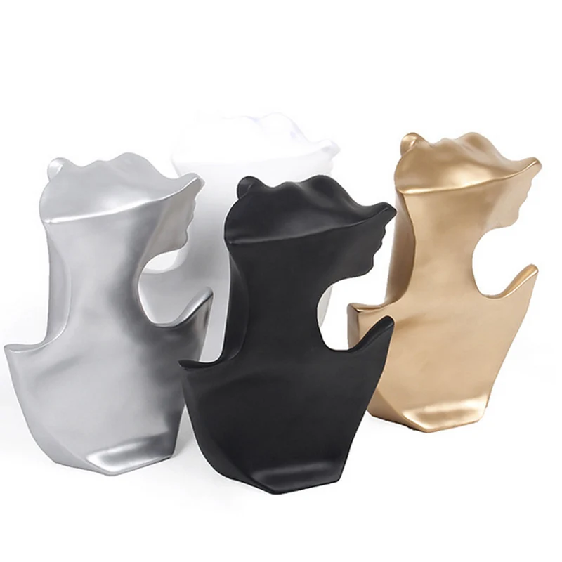 New Resin Side Face Necklace Holder Stand Display Earring Organizer Attractive Jewelry Show Bust Jewellery Hanging Tool for Lady