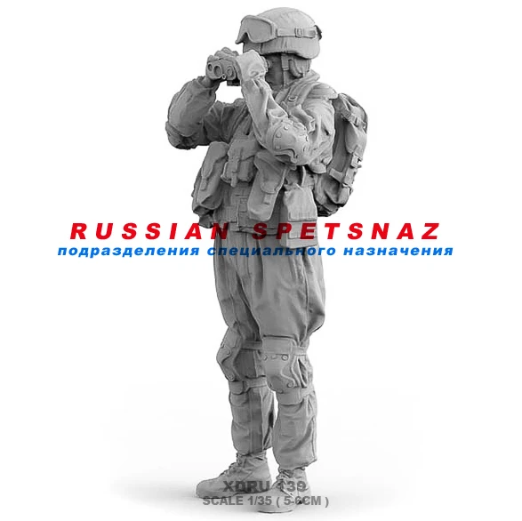 Analyste de figurines en résine, soldats de l'armée russe moderne, auto-assemblés, XDUR 1/35, 139 cm, 5cm