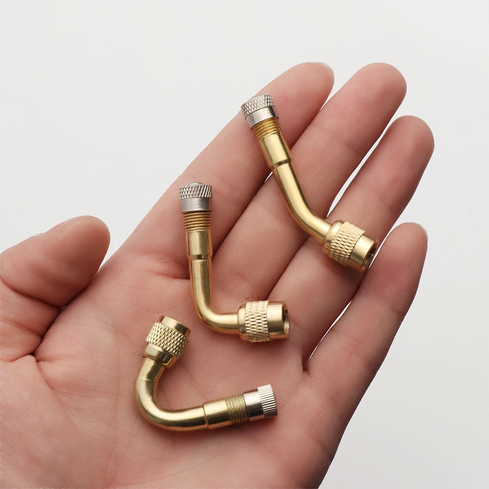1/2pcs 45/90/135 Degree Angle Brass Air Tyre Valve Stem with Extension Adapter High Quality for Car Truck Motorcycle