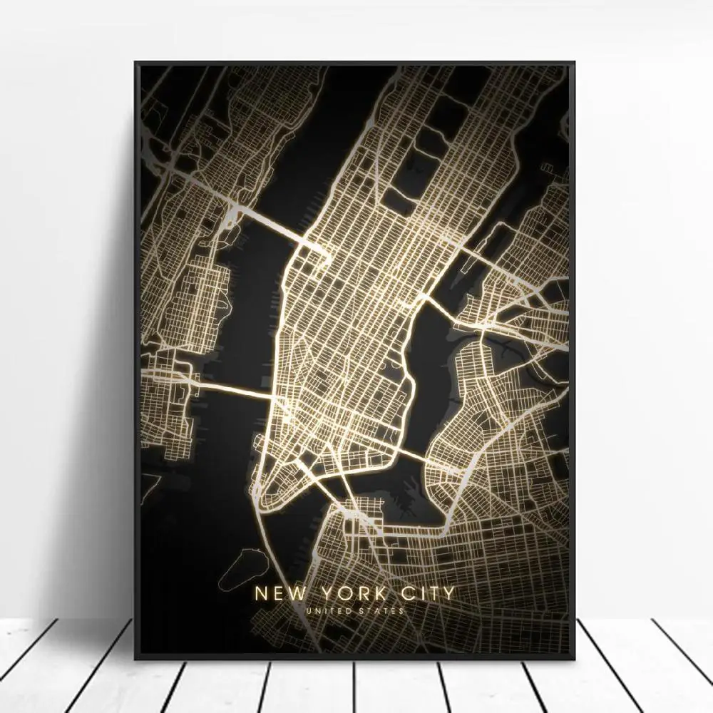 Osaka Sapporo Sendai Tokyo Yokohama Japan Black Canvas Painting Wall Art Map Poster