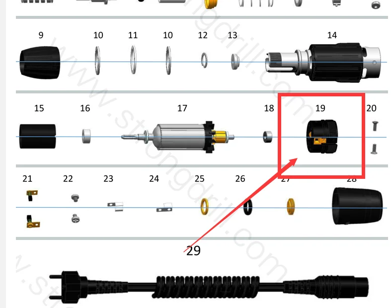 STARKE handstück carbon pinsel halter