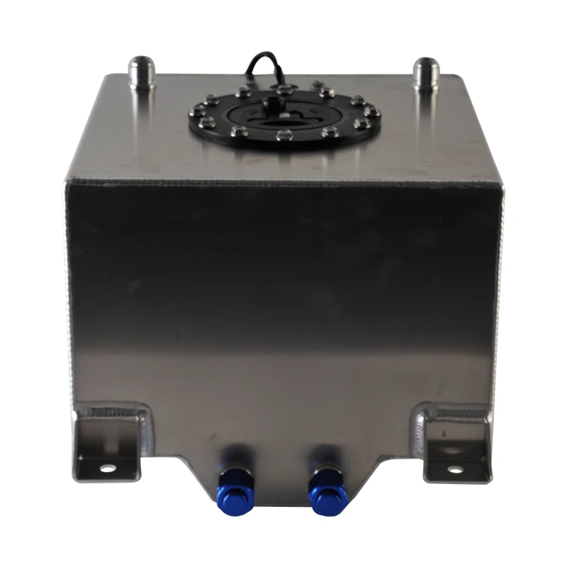 15gallon 60L Aluminum Fuel Surge Tank Mirror Polish Fuel Cell with Foam Inside with Sensor Balance tank and stabilize oil supply