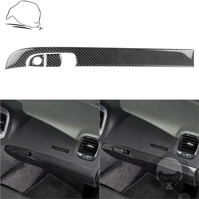 

For Dodge Charger 2011-2014 Carbon Fiber Sticker Co-pilot Glove Box Trim Sticker Storage Cover Interior Car Accessories SXT SRT8