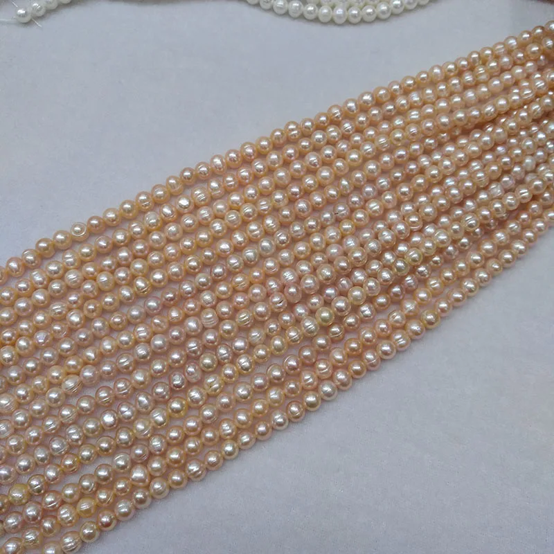 Natuurlijke Zoetwaterparel Kralen Hoge Kwaliteit 36cm Punch Ronde Losse Parels Kraal voor DIY Vrouwen Ketting Armband Sieraden Maken