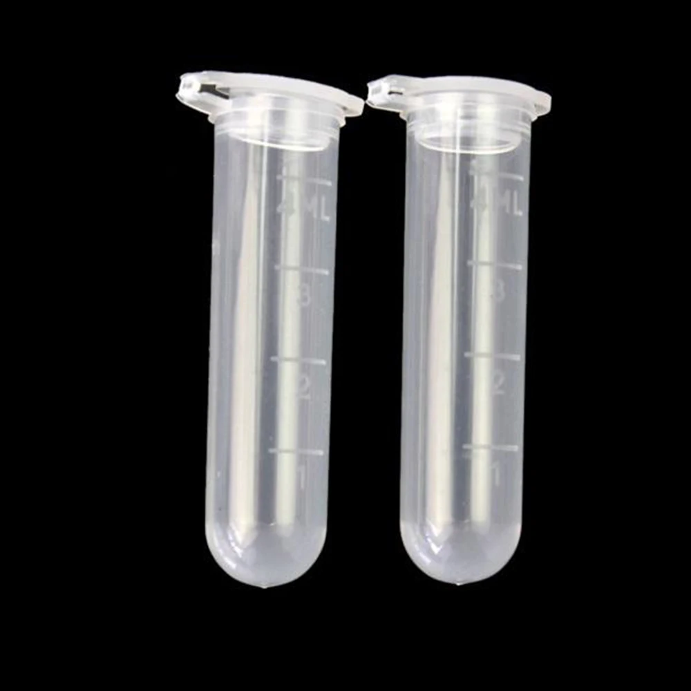 20/50pcs 5ml Multi-Purpose Plastic With Lid Round Bottom Scale Plastic Tube Transparent Tube Empty Sample Storage Container