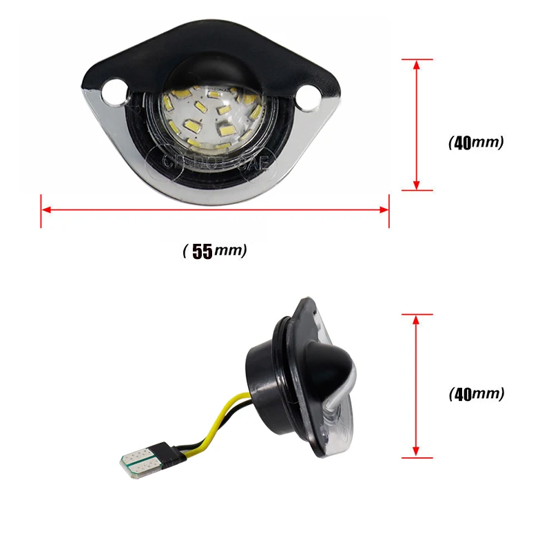 2Pcs White LED License Plate Light Number Plate Lamp For Ford Mustang 1994 1995 1996 1997 1998 1999 2000 2001 2002 2003 2004