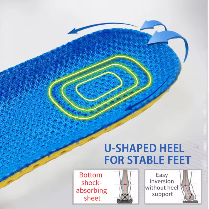 Memory Foam Insoles For Shoes Sole Mesh Deodorant Breathable Cushion Running Insoles For Feet Man Women Orthopedic Insoles - Image 3