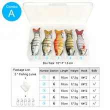 5pcs Sinking Wobblers for Fishing #5