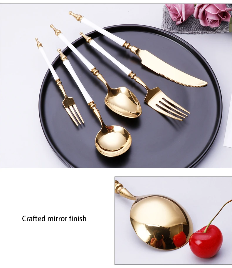 Stainless Steel Cutlery Set, Western Roman Column Knife, Fork, Spoon, Coffee, Dessert, Kitchen, Hotel Tableware Supplies