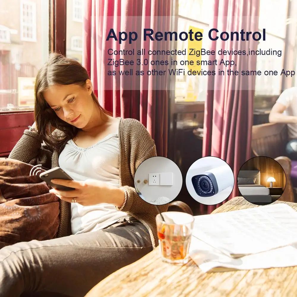 Tuya ZigBee Smart Gateway Hub Smart Home House Bridge Smart Life APP Wireless Remote Controller Works With Alexa Google Home