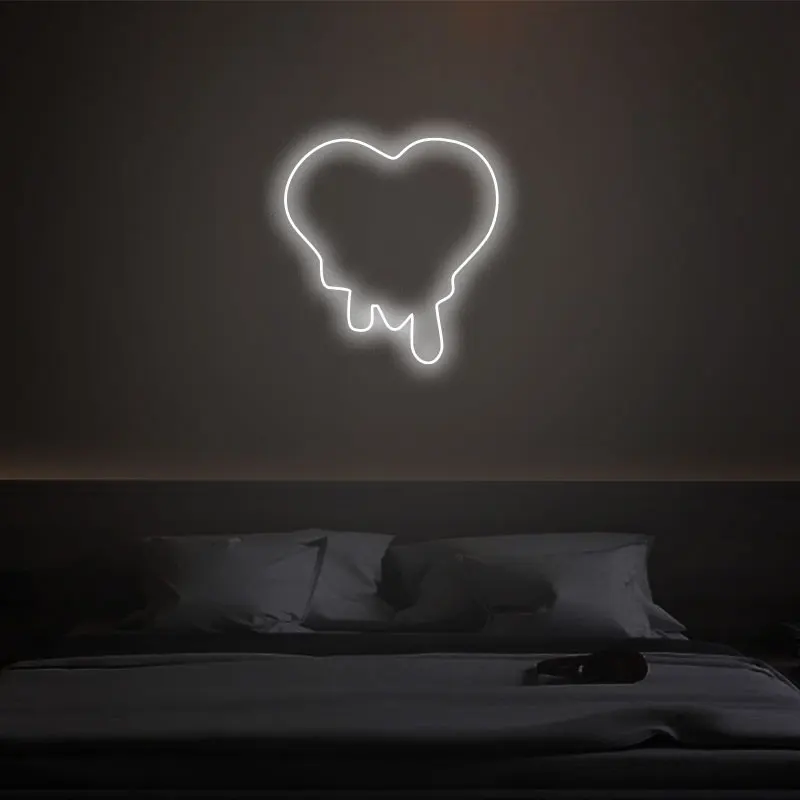 

"Melting Heart" Neon Sign Custom Neon Light Led Pink Home Room Wall Decoration Ins Shop Decor Bar