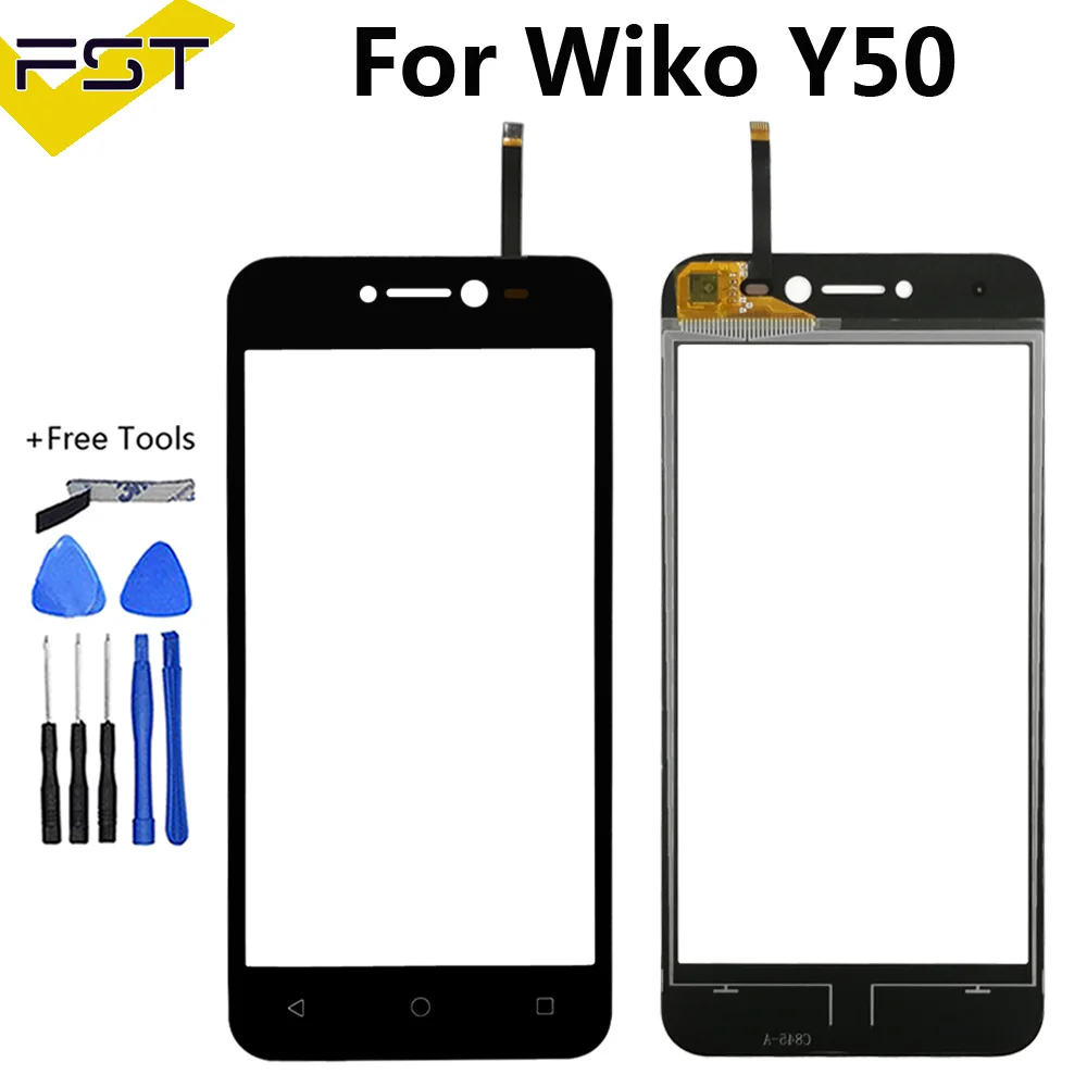 

5.0''Black For Wiko Y50 Touch Panel Touch Screen Digitizer Sensor Replacement For Wiko Y50 Touch Glass Lens+Tools