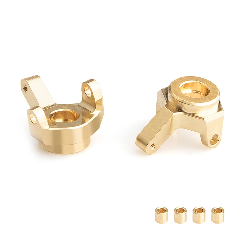 

KYX Racing CNC Machined Brass Steering Knuckles Upgrades Part Accessories for 1/24 RC Crawler Car Axial SCX24 Deadbolt AXI90081