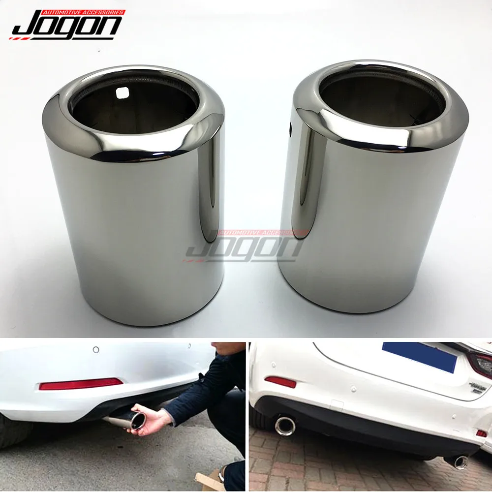 For Mazda 3 Axela 6 Atenza CX5 CX3 Accessories Exhaust Muffler Tips Rear Tail Pipe Tip Tailpipe End Trim Cover