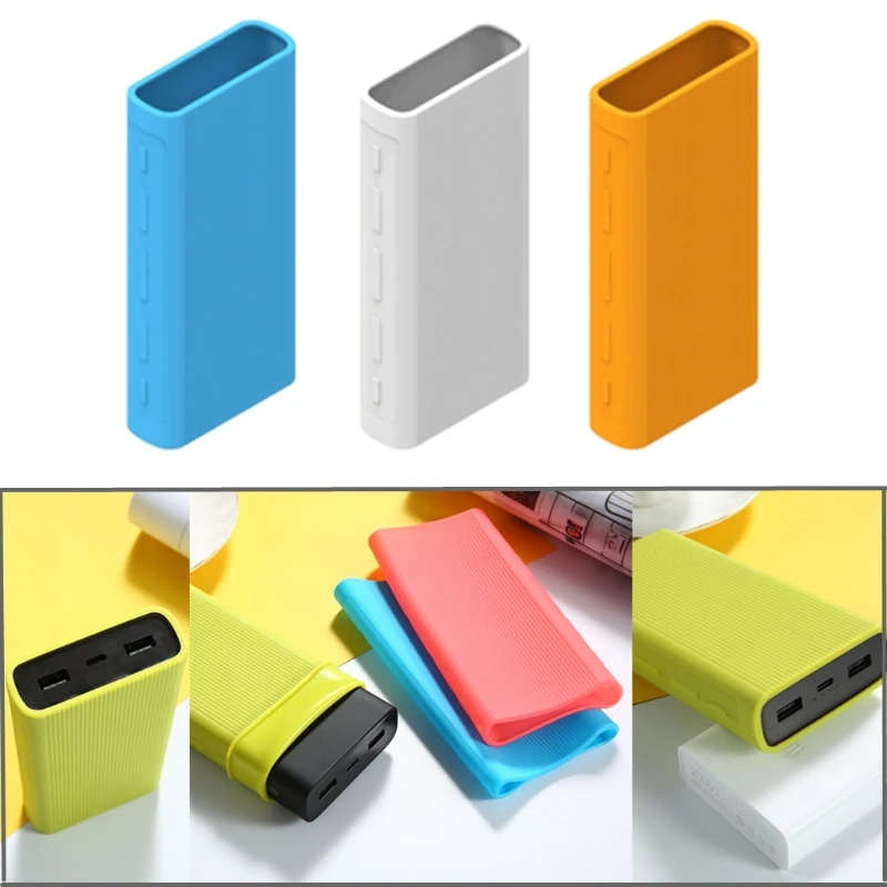 Power Bank Case For Xiao mi Silicone Cover 20000mAh External Battery Pack for Xiaomi PLM07ZM/PB2050ZM/PLM18ZM