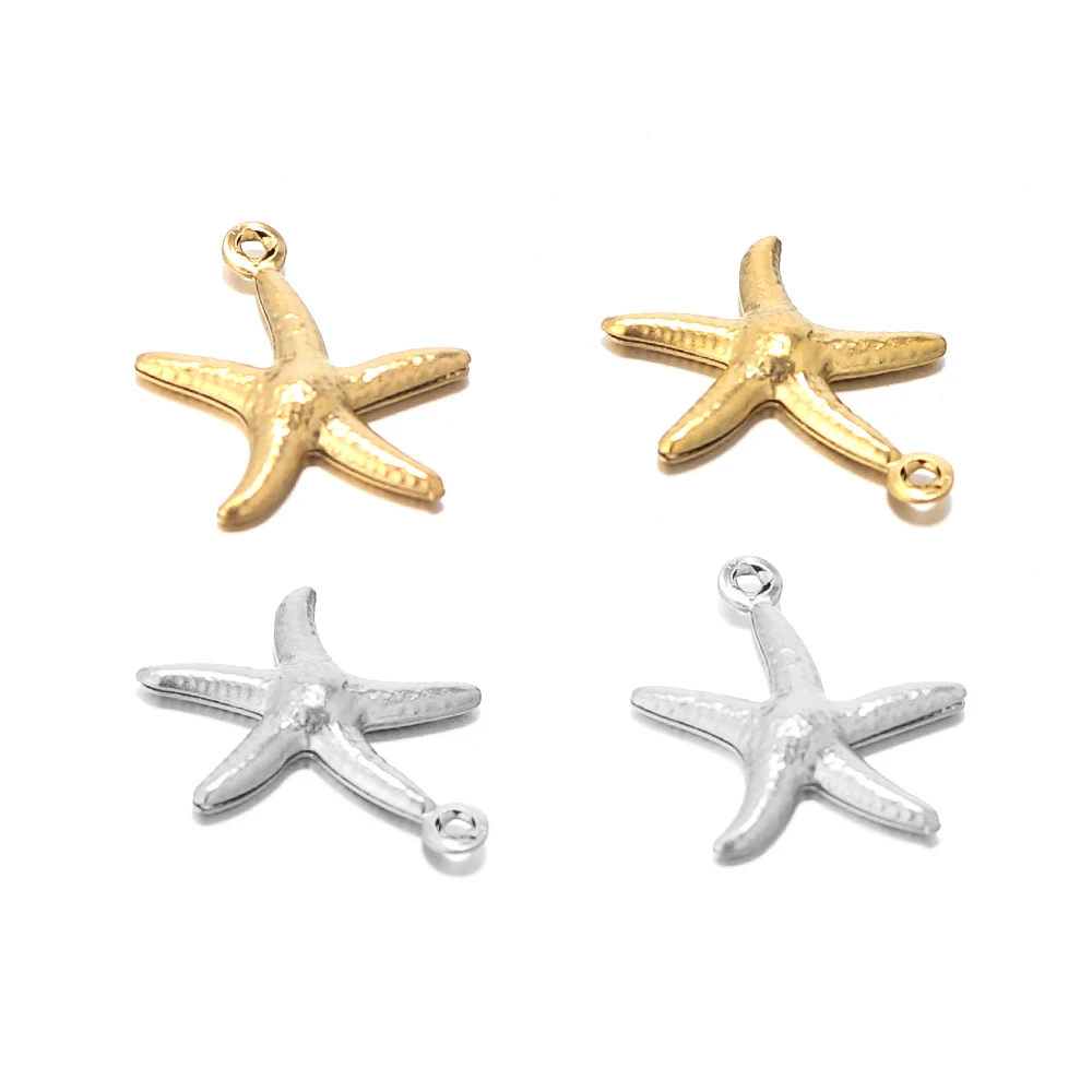 20 Stück 15mm Edelstahl-Seestern-Anhänger für Halsketten, Armbänder, DIY-Schmuckherstellung und Zubehör – Detail 6