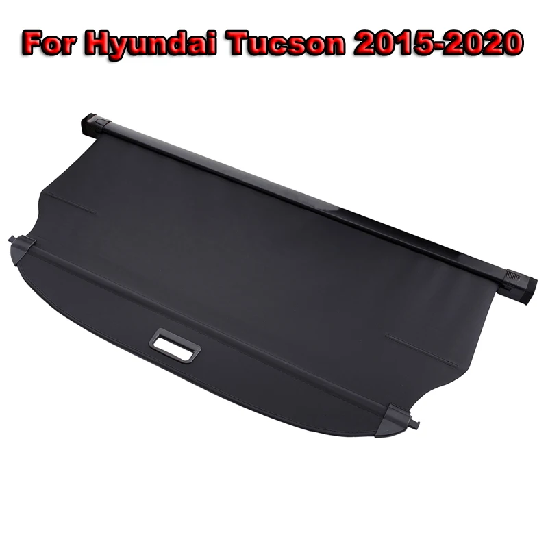 Car Interior Cargo Cover Trunk Cover Luggage Carrier Curtain Black Retractable Cargo Trunk Mat FIt For Hyundai Tucson 2015-2020