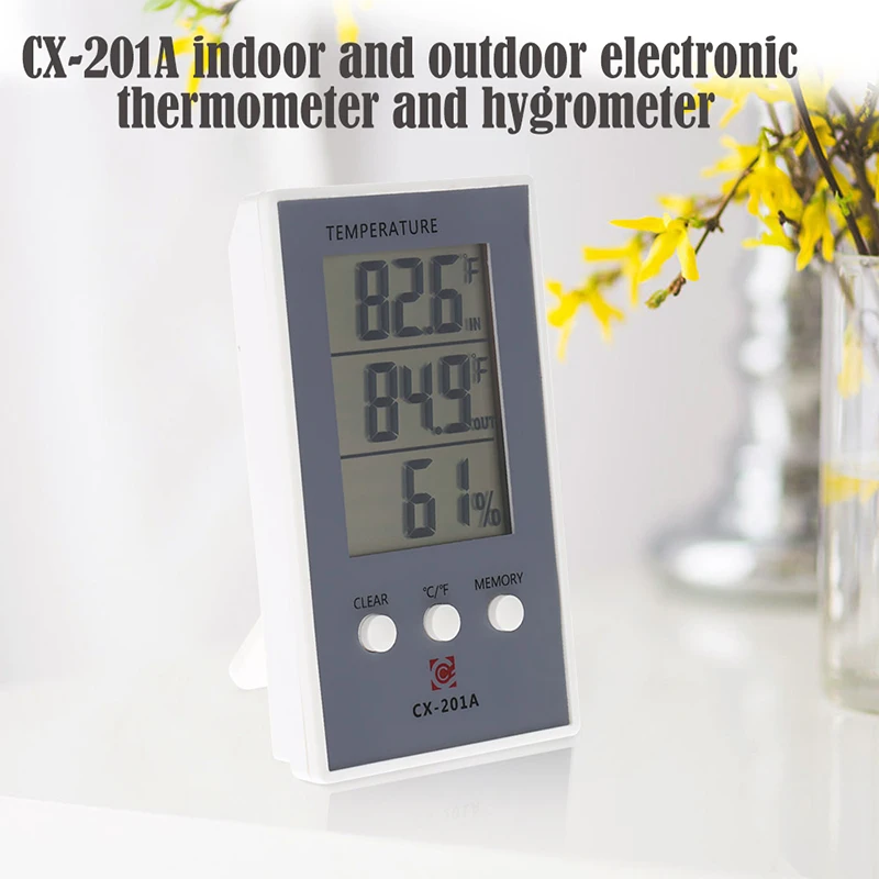 

LCD Digital Thermometer and Hygrometer Indoor and Outdoor Temperature and Humidity Meter Display Weather Station Monitor Gauge