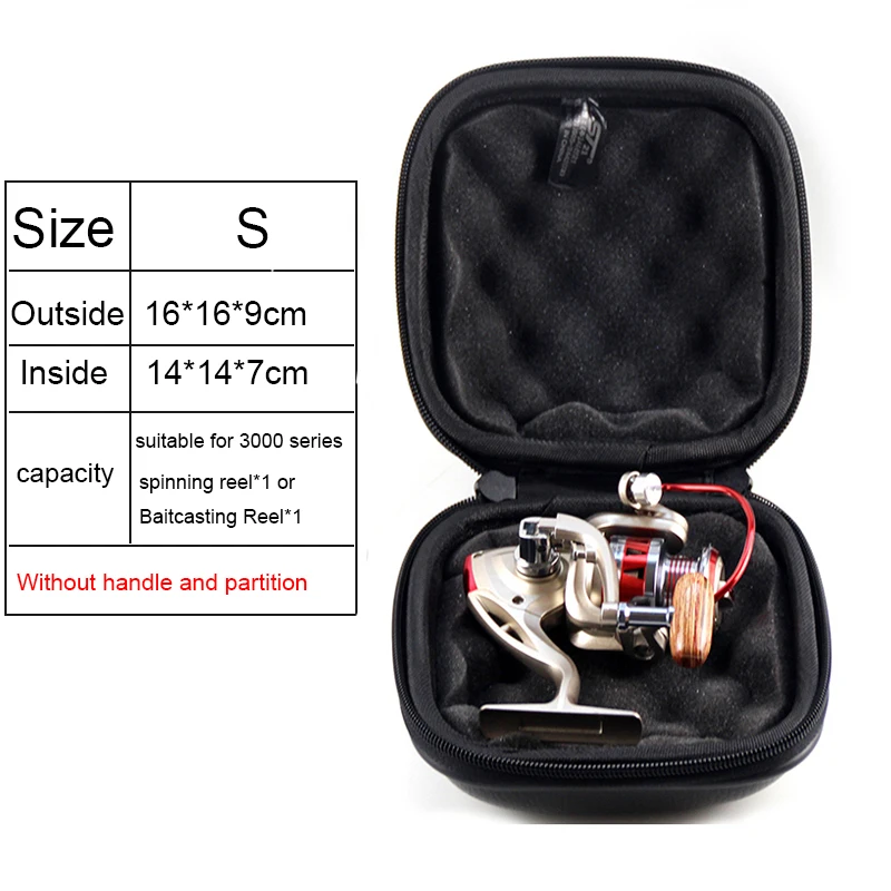 S/M/L Spinning Fishing Bag PU Case Cover Fishing Reel Bag Shockproof Waterproof Fishing Tackle Storage Case For 1-2 Fishing Reel