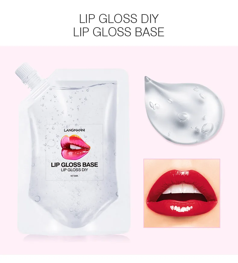 DIY Lippenstift Clear lippenbalsem hydrateren Basisolie Non-stick Lipgloss Grondstof Gel Lippen Gloss T0969