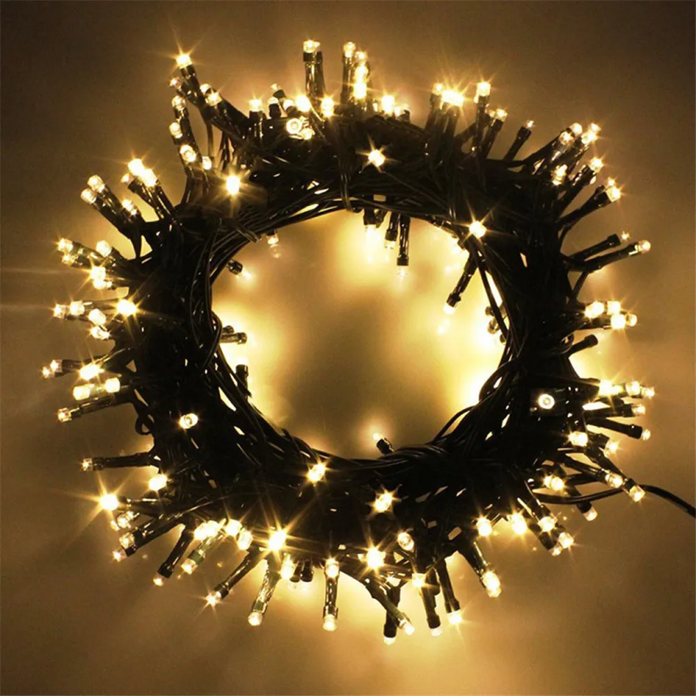 10M 20M Waterdichte Led String Kerstverlichting Op Batterijen 8 Modi Kerstverlichting Buiten Decor Verlichting Vakantie Bruiloft Feest