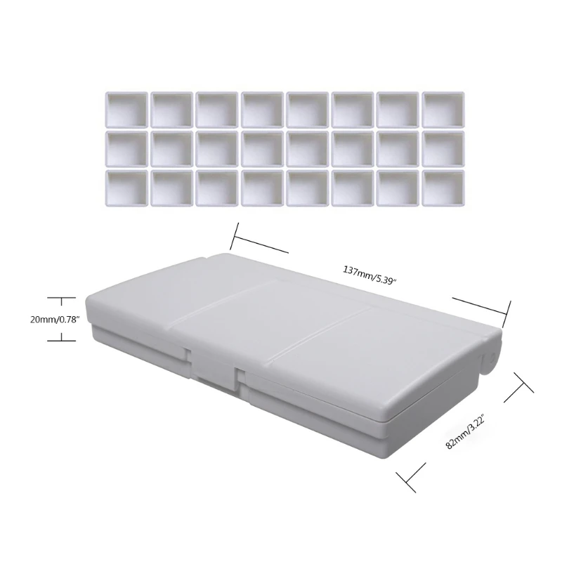 F3MA 12/24 griglia pieghevole idratante tavolozza dell'acquerello per artista pittura ad olio ad acquerello tavolozza tavolozza vassoio scatola forniture d'arte