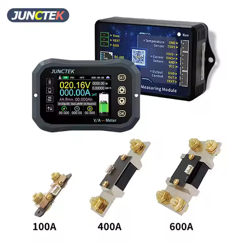 Battery Monitor Bluetooth KG140F DC 0-120V 100A 400A Battery Tester Voltage Current VA Battery Coulomb Meter Capacity Indicator
