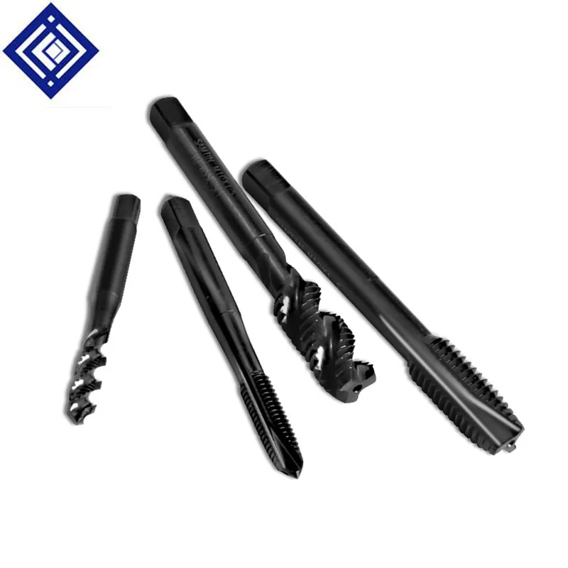 2 unidades/lotes HSS-E máquina torneira espiral de cabeça chata torneiras M8/M10/M12/M16