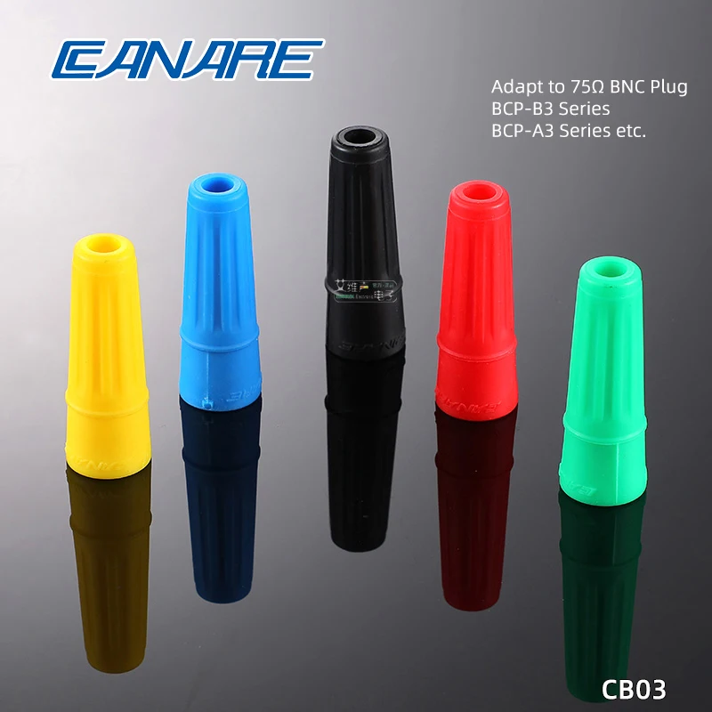 Canare 75Ω BNC Tail Sleeve Cable Sheath Color Tail Sleeve CB03 Fits HD-SDI Digital HD BCP-B3F Solder-free Crimp Plug BCP-B3 A3