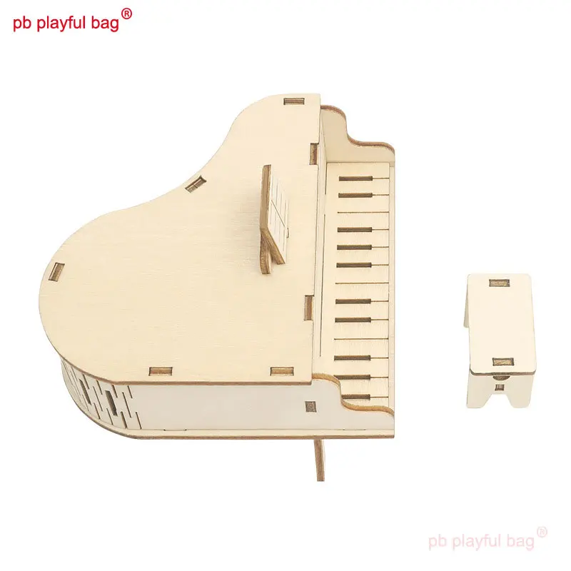 Pb Speelse Tas Setm Onderwijs Diy Piano Muziekdoos Model Creatieve Houten Monteren Bouwsteen Kinderspeelgoed Gift UG66