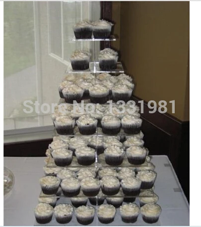 

7 TIER SQUARE ACRYLIC CUPCAKE WEDDING CUP CAKE STAND