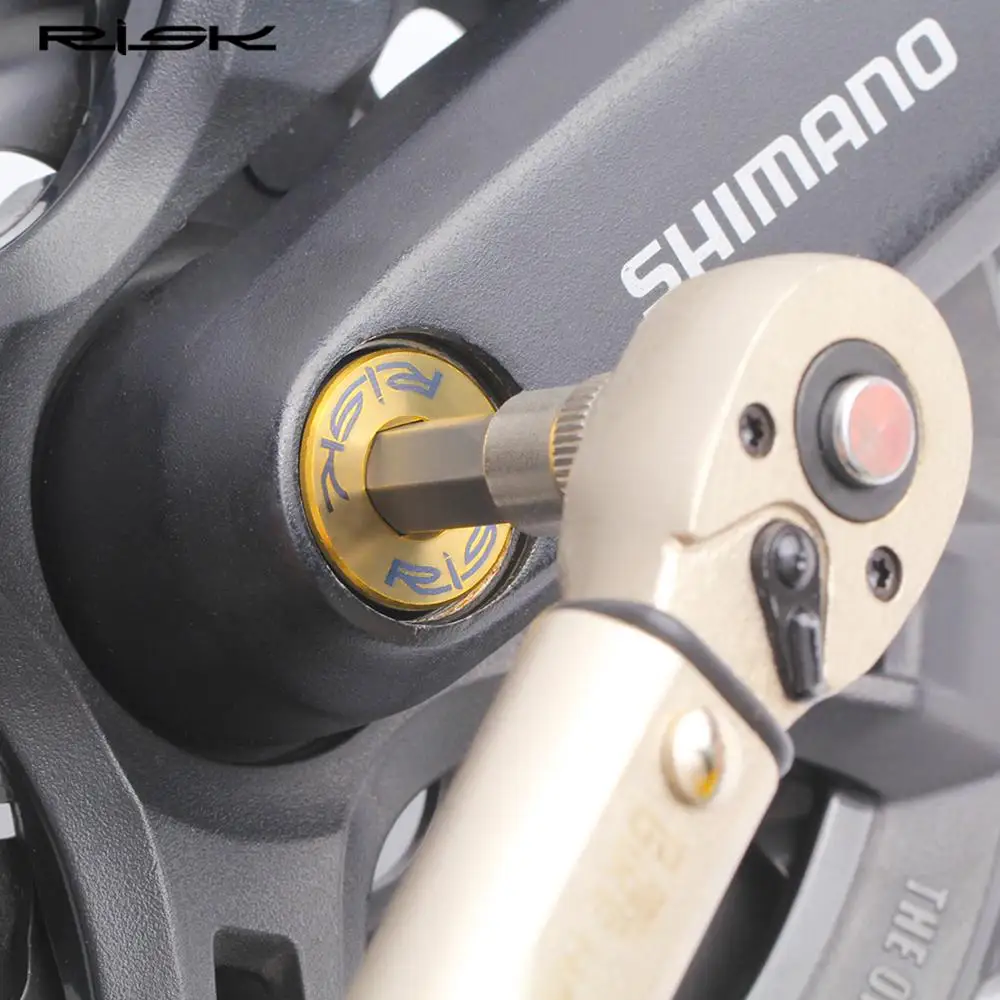 RISK Titanium M8x15 Square Hole Bicycle BB Fixing Bolts MTB Road Bike Bottom Bracket Screws Square-taper Bike Maintenance Tools view 2