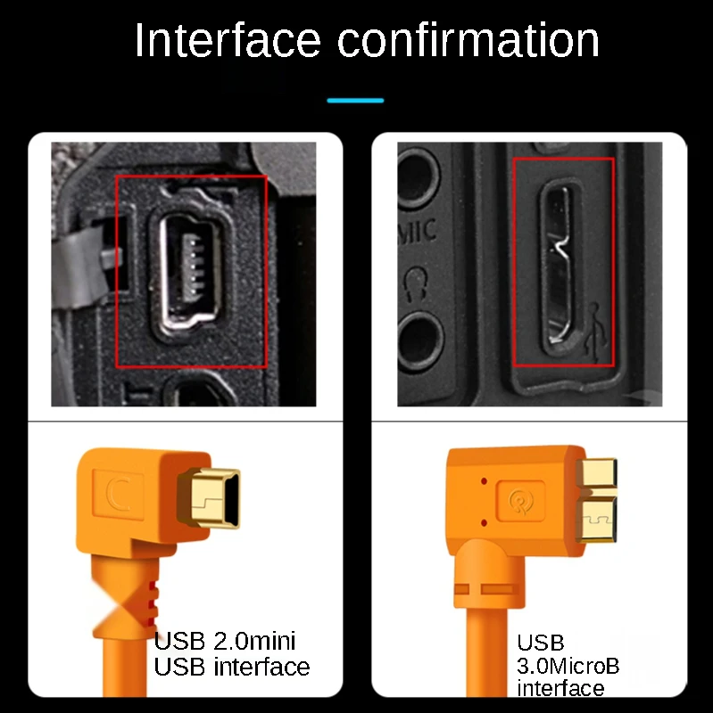 Imagem -03 - Usb para Mini Micro b Câmera Cabo 3m 5m 8m para Canon 5d3 5d4 Nikon D850 6d Conectar ao Cabo de Dados ao Vivo do Computador