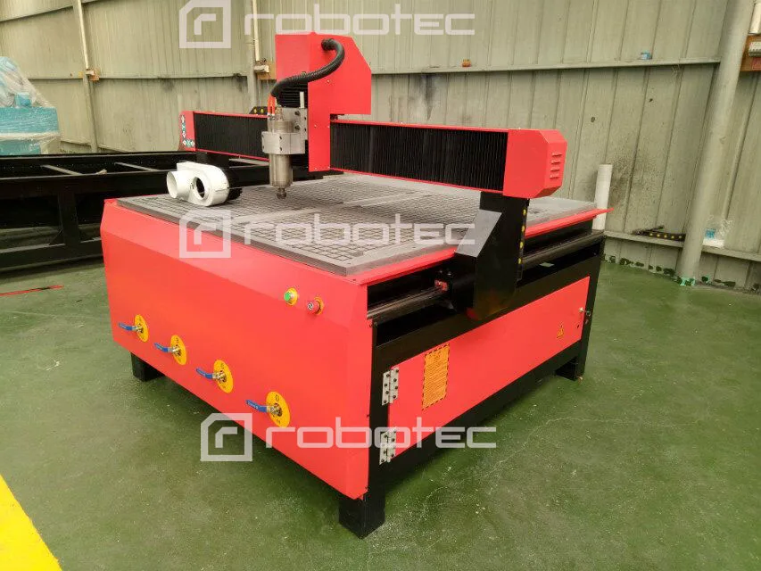 Router CNC Robotec Portabel 600*900Mm dengan Meja Putar untuk Model Kayu/Batu/Akrilik/Busa